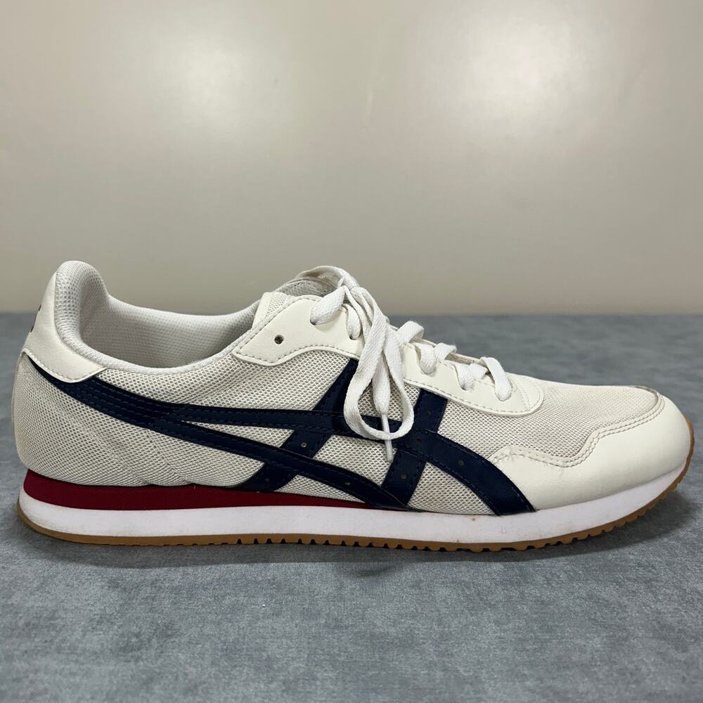 ASICS Tiger Runner 1191A207 Mens 13 White Navy Red Gum Retro Sneakers